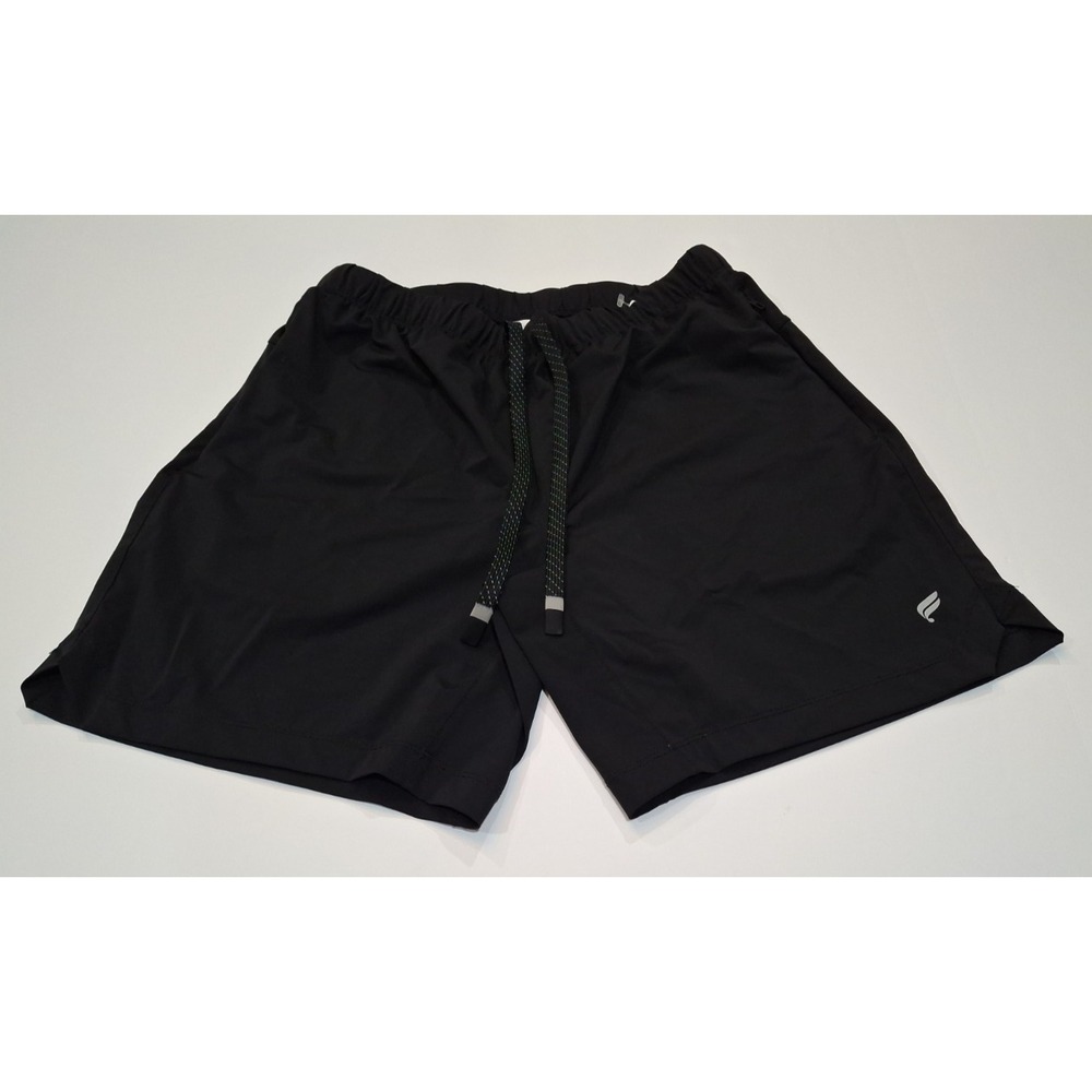 Fabletics Men's Active Non Lined Drawstring 7" Inseam Shorts, Black, Size Medium
